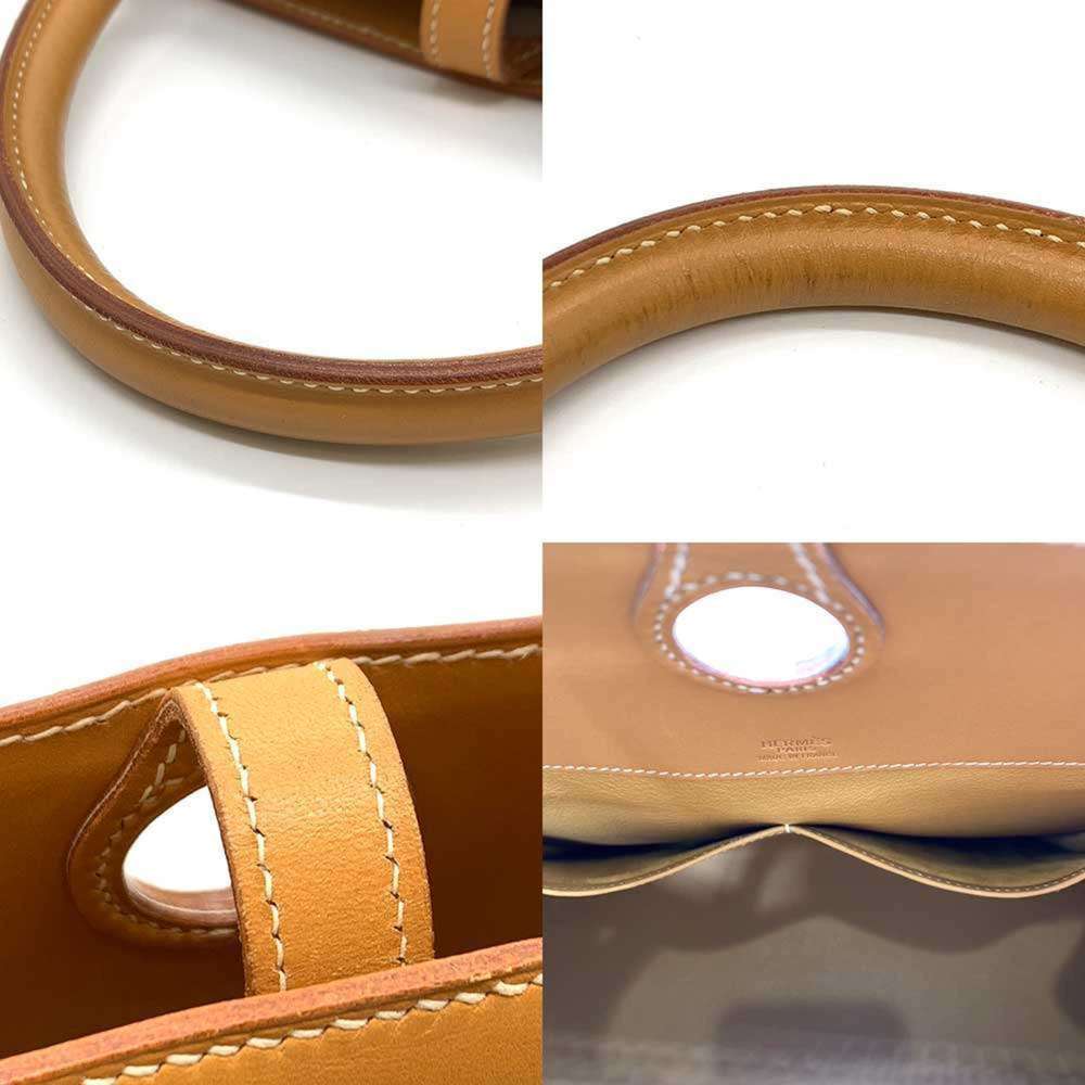 Hermes Bag Dalvi MM Natural Brown Handbag One Handle Women's Box Calf Leather... - Picture 5 of 6
